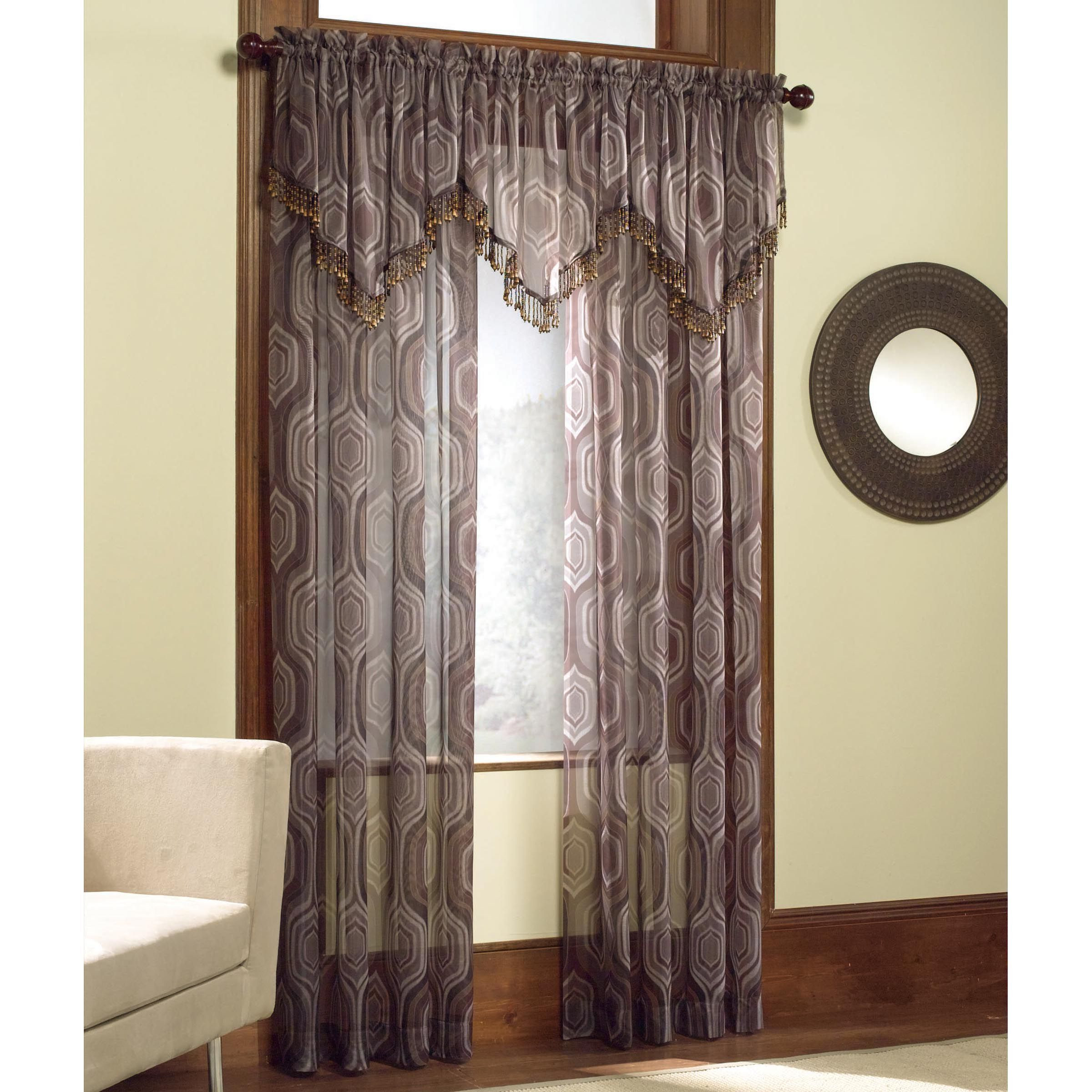 Kitchen Curtains At Sears
 Colormate Platinum Voile Window Valance