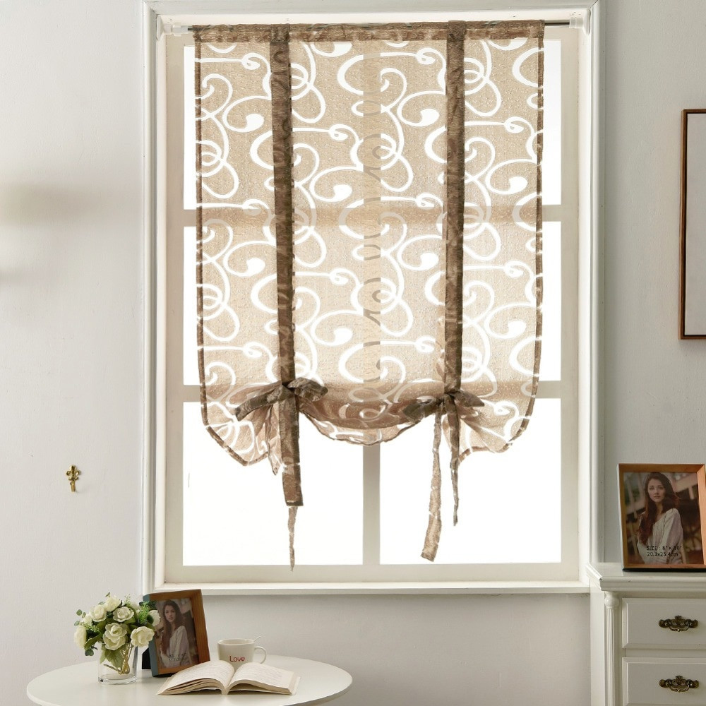 Kitchen Door Window Curtains
 Panel curtain fabrics semi sheer Kitchen door roman