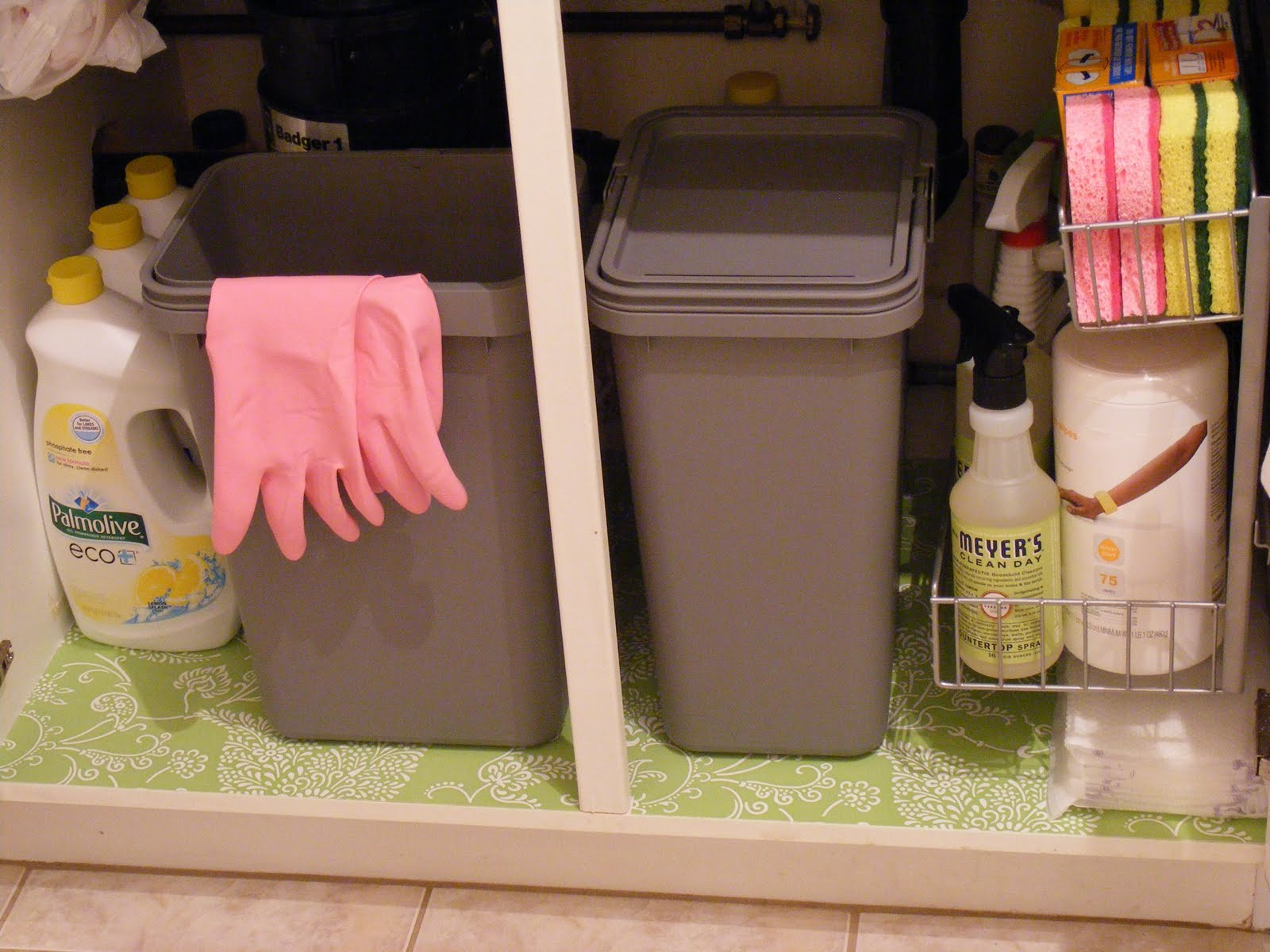 Kitchen Sink Organization
 Organizing Under the Kitchen Sink