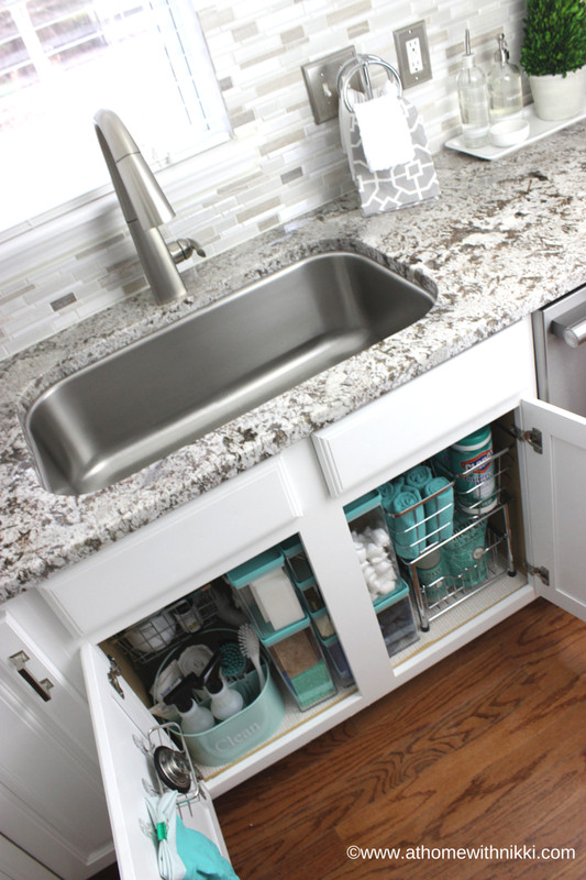 Kitchen Sink Organization
 How to Organize Under the Kitchen Sink