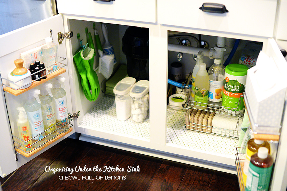 Kitchen Sink Organization
 Organizing Under the Kitchen Sink