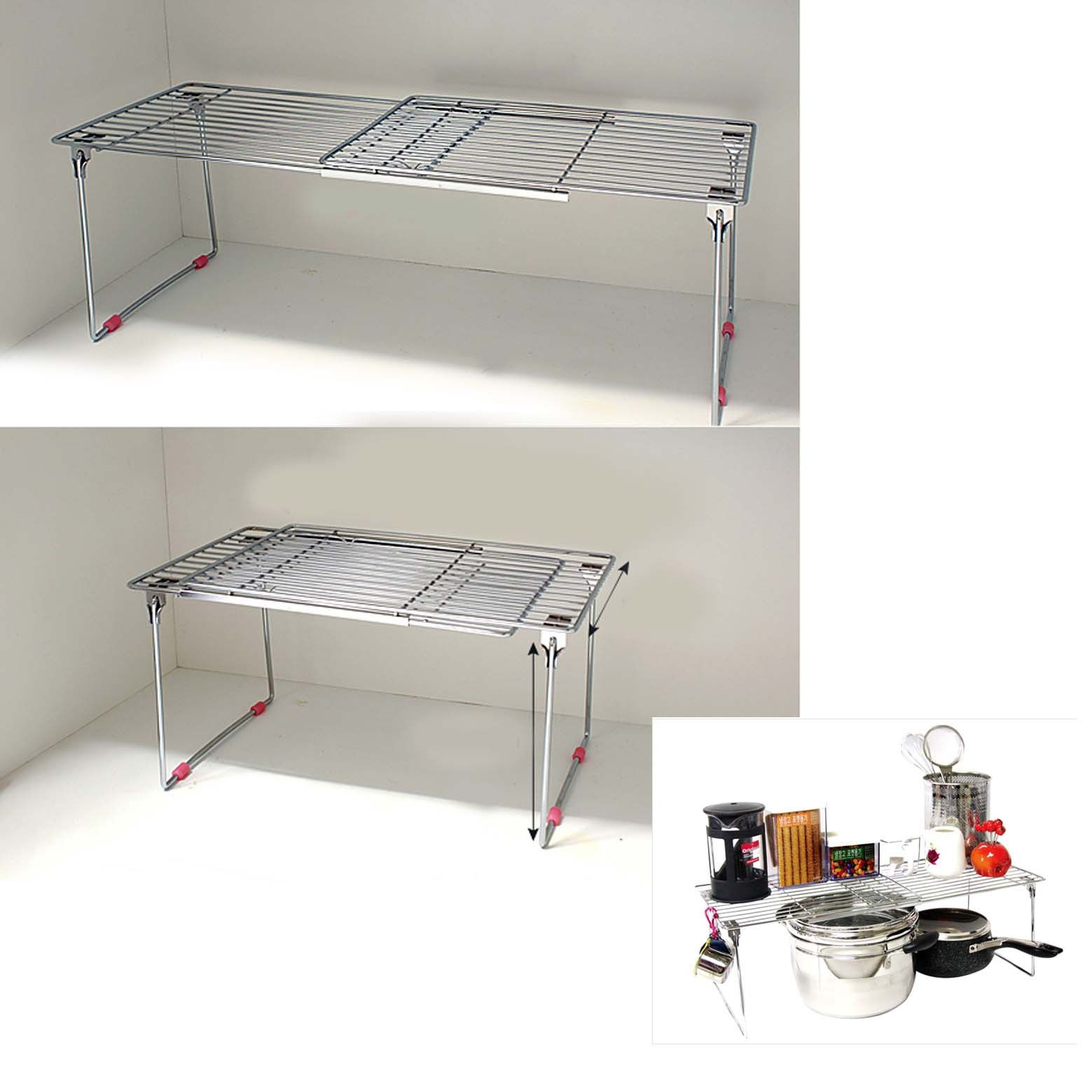 Kitchen Sink Shelf Organizer
 New Stainless Extendable Under Sink Organizer Storage