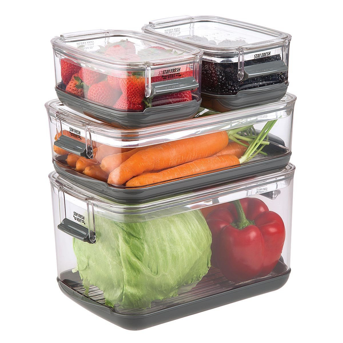 Kitchen Storage Bins
 Veggie Smart Storage Containers