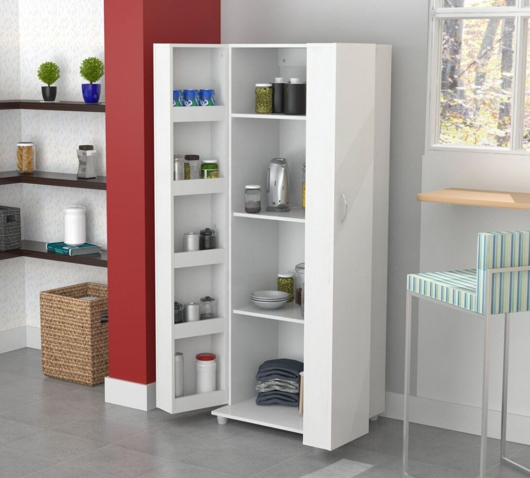 Kitchen Storage Organizer
 Tall Kitchen Cabinet Storage White Food Pantry Shelf