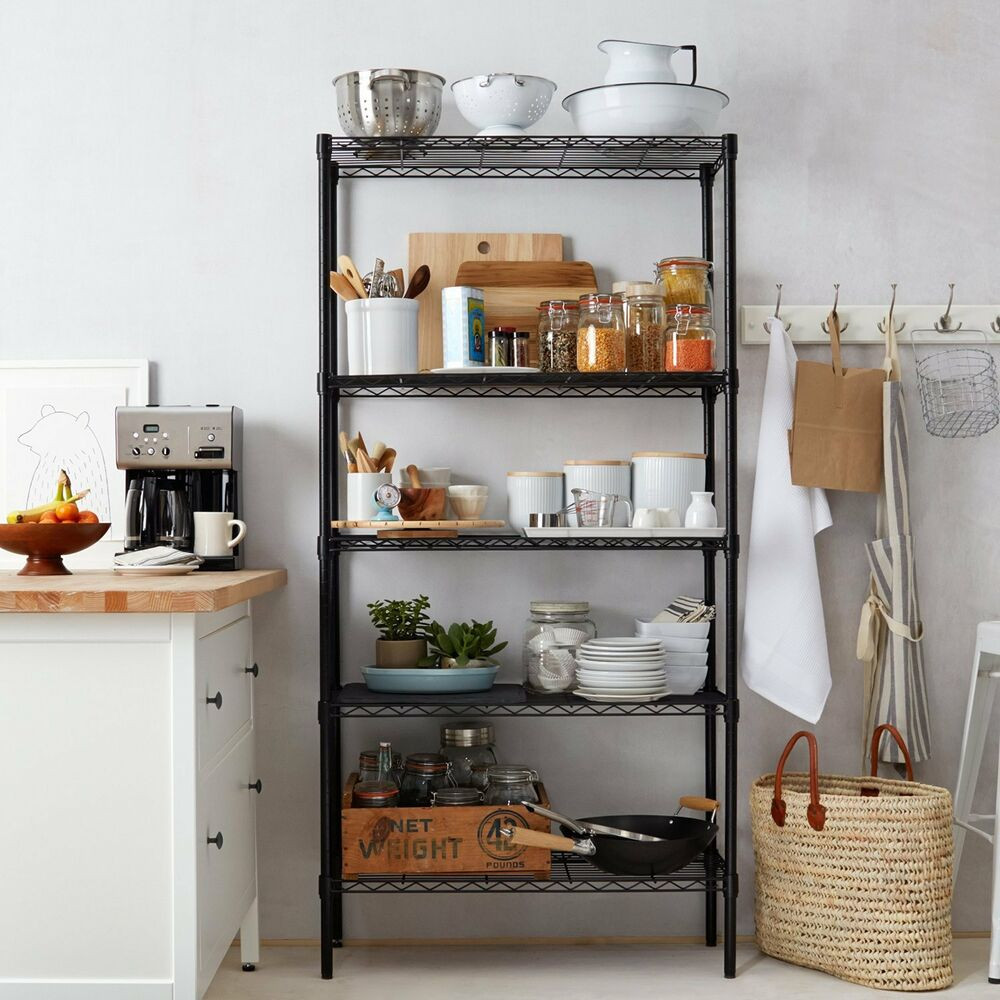 Kitchen Storage Rack
 Home Kitchen Garage Wire Shelving 5 Shelf Storage Rack