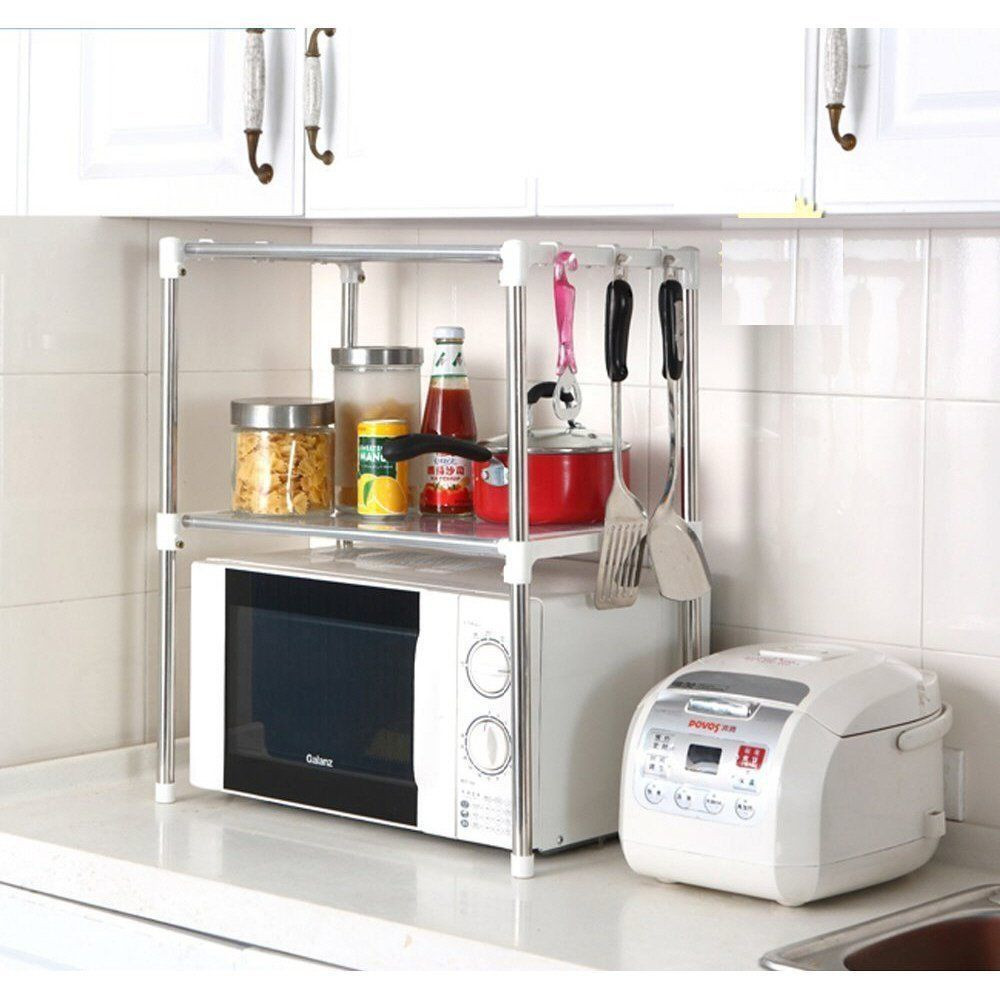 Kitchen Storage Rack
 Multifunction Microwave Oven Stainless Steel Shelf Kitchen