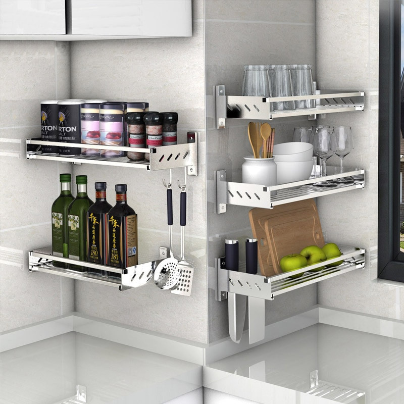 Kitchen Storage Rack
 304 Stainless Steel Kitchen Storage Holders Racks Pantry