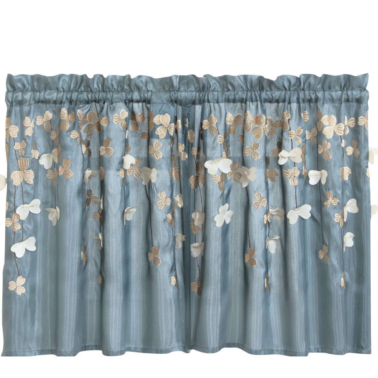 Kitchen Tier Curtains
 Lush Decor Flower Kitchen Light filtering Tier Curtain