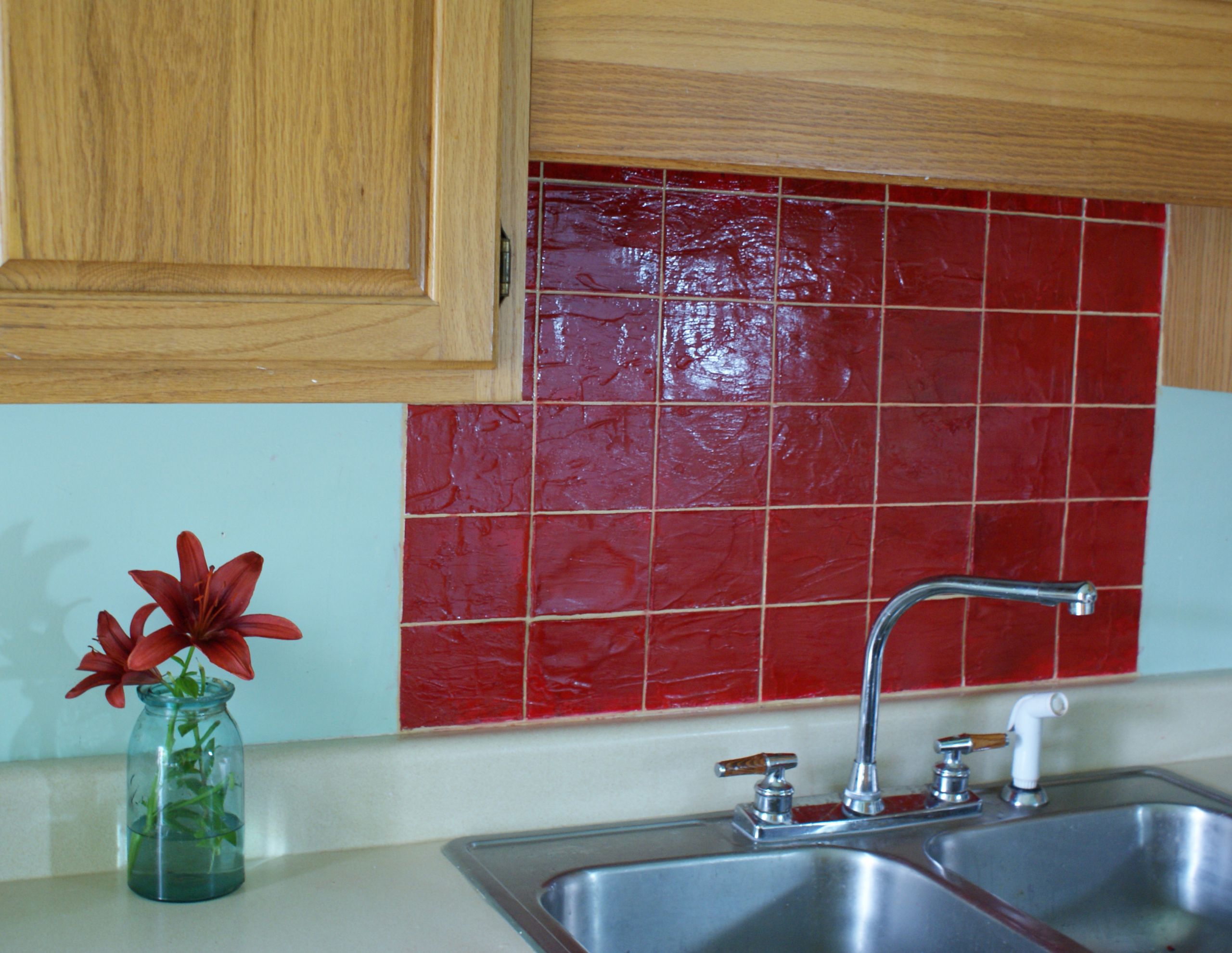 fake tiles for kitchen wall