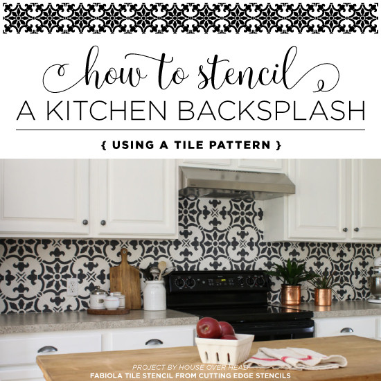 Kitchen Tile Stencils
 How to Stencil A Kitchen Backsplash Using A Tile Pattern
