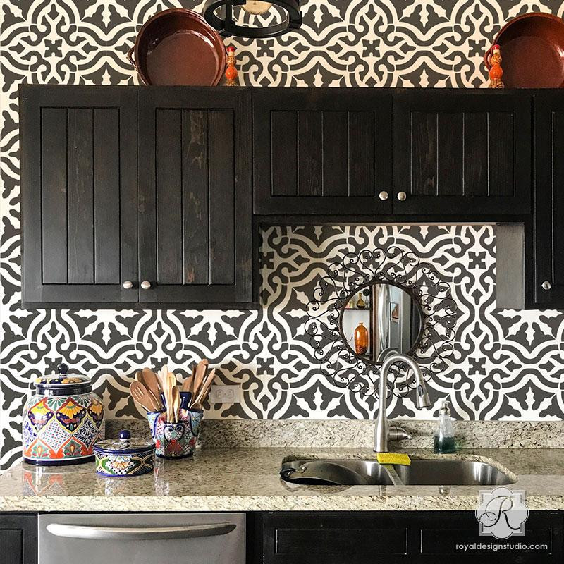 Kitchen Tile Stencils
 Tile Stencils for Walls Floors and DIY Kitchen Decor