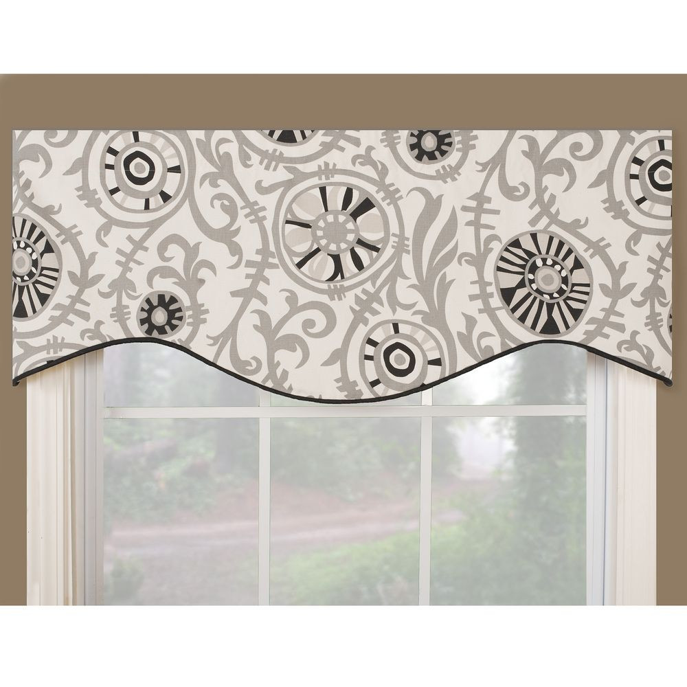 Kitchen Valance Modern
 Soho Black Modern Window Valance Soul Kitchen