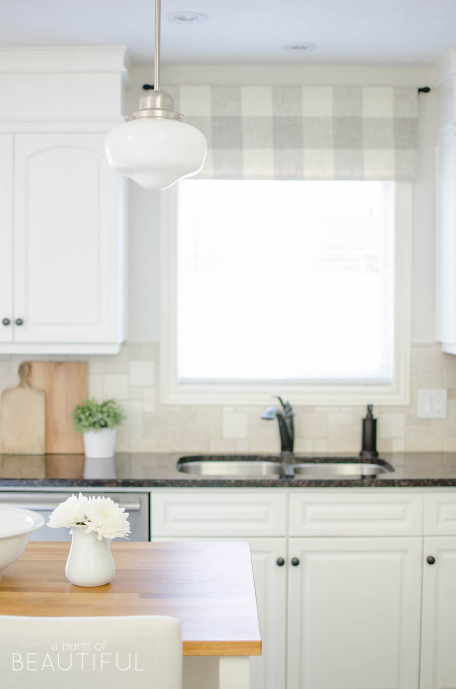 Kitchen Valance Modern
 Farmhouse Kitchen Window Valance Tutorial A Burst of