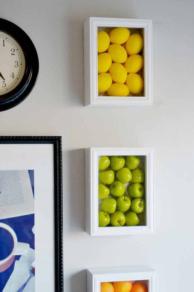Kitchen Wall Decor Ideas DIY
 Colorful Kitchen Wall Art With Fake Fruits