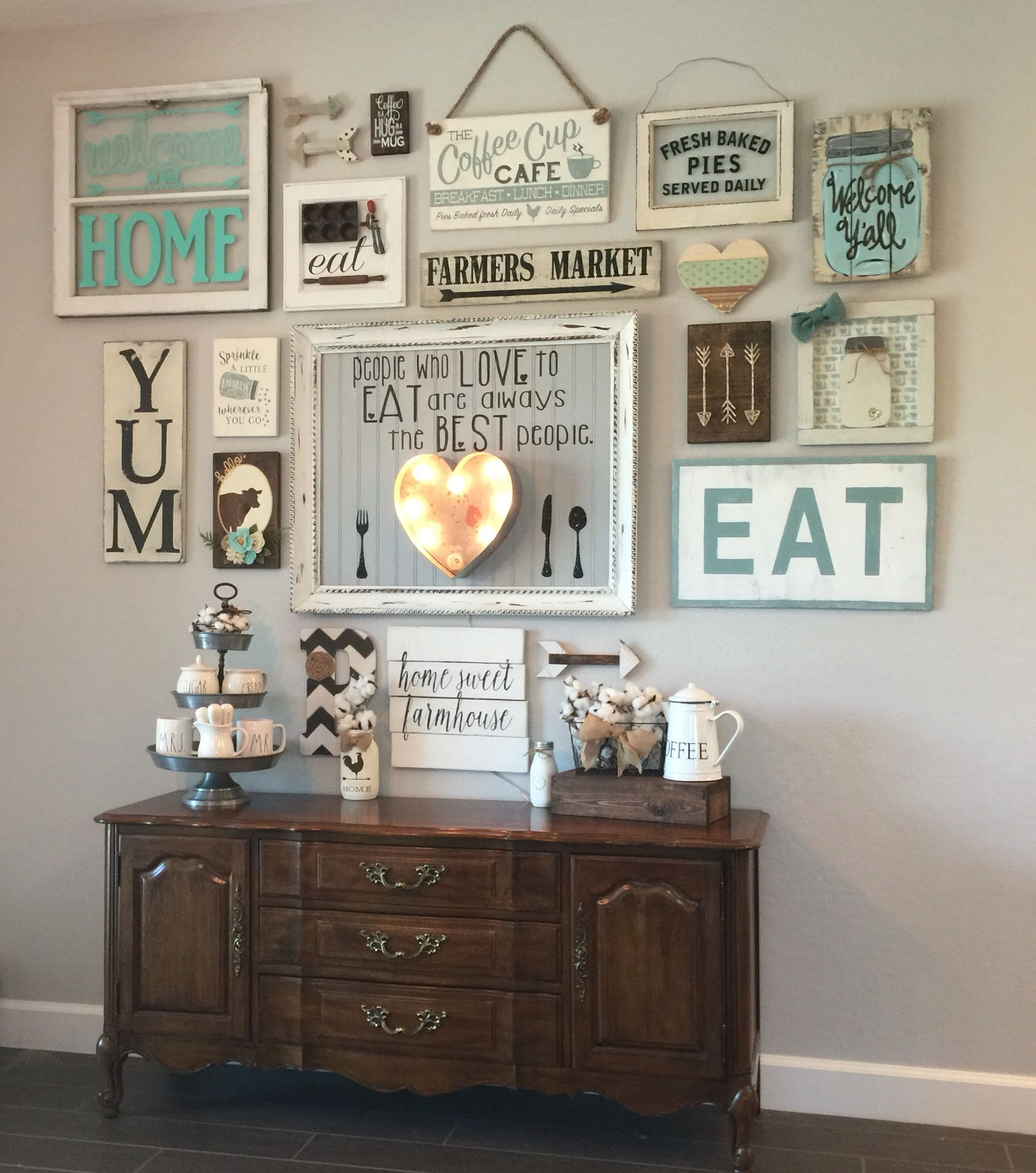Kitchen Wall Decor Ideas DIY
 My gallery wall in our kitchen I m colewifey on IG