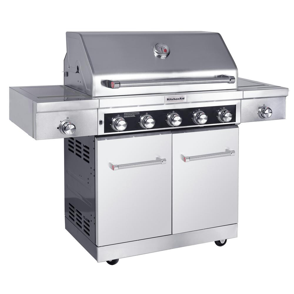 Kitchenaid Outdoor Grill
 KitchenAid 5 Burner Propane Gas Grill in Stainless Steel