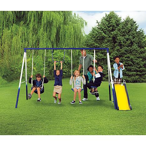 Kmart Kids Swing Set
 Traditional Metal Swing Set Keep Your Kids Active with Kmart