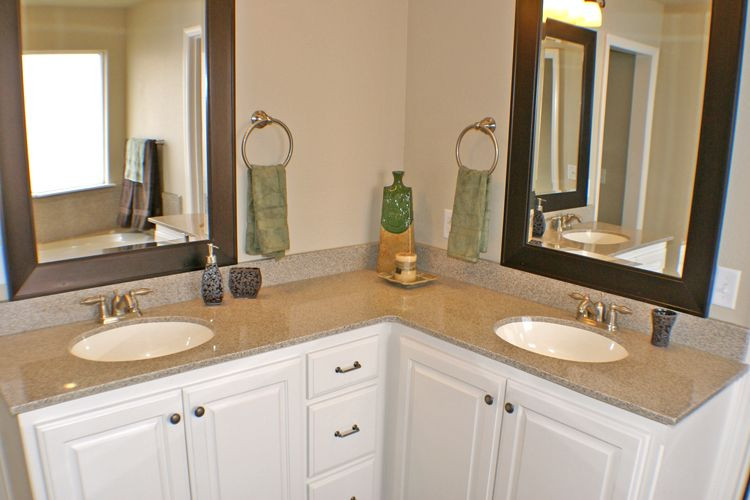 L Shaped Bathroom Vanity
 L Shaped bathroom vanity Double sinks