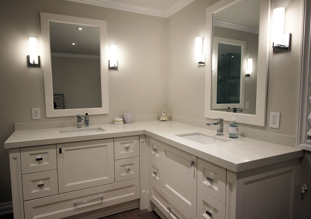 L Shaped Bathroom Vanity
 Toronto & Thornhill Bathroom Design & Renovation Vanity