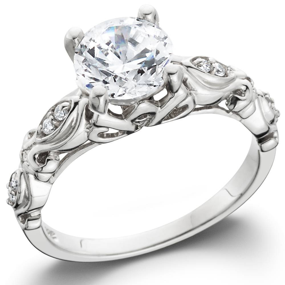 Lab Created Diamond Engagement Rings
 1 1 16ct Vintage Lab Created Diamond Engagement Ring 14K