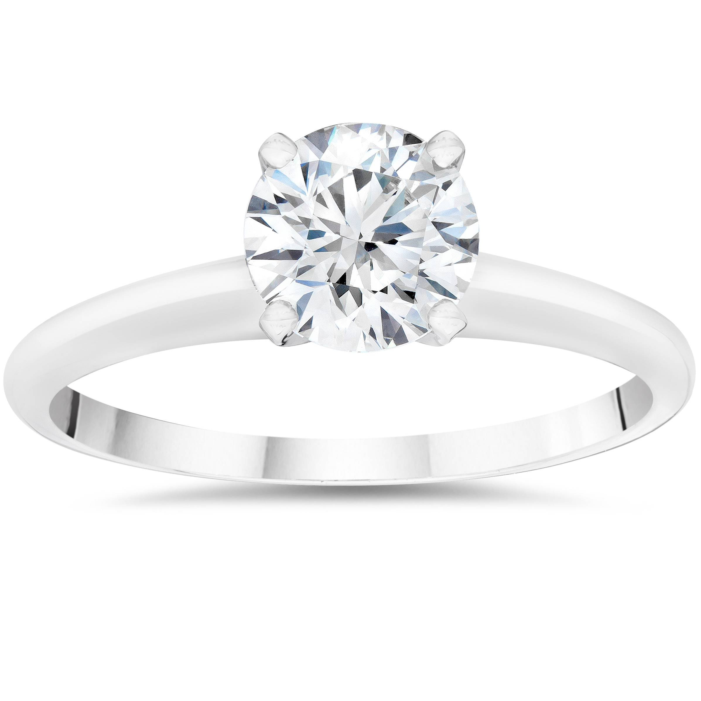 Lab Created Diamond Engagement Rings
 3 4ct Lab Created Round Diamond Solitaire Engagement Ring