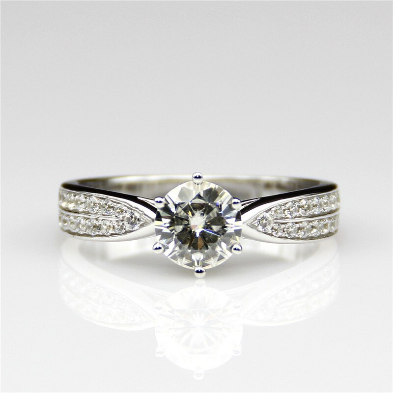 Lab Created Diamond Engagement Rings
 Round 1ct Lab Created Diamond Starling Style White Gold