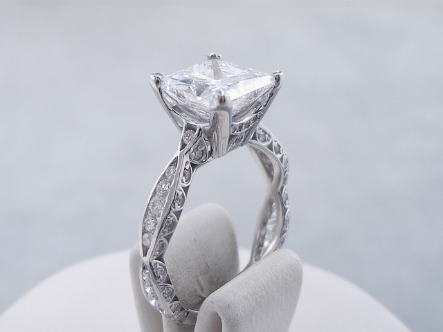 Lab Created Diamond Engagement Rings
 3 81 CTW PRINCESS CUT LAB CREATED DIAMOND ENGAGEMENT RING