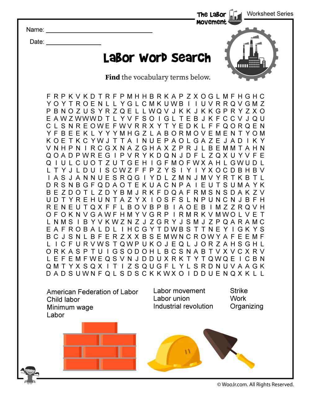 Labor Day Activities For Kids
 Labor Day Word Search