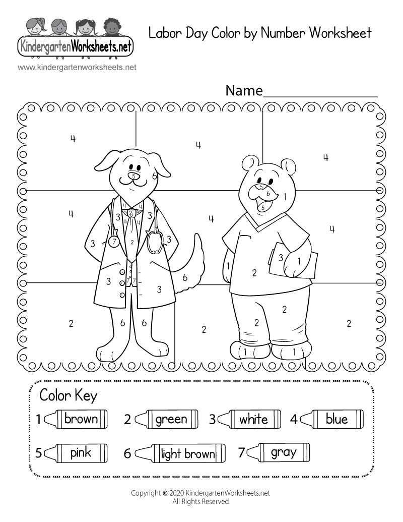 Labor Day Activities For Kids
 Labor Day Coloring Worksheet Free Kindergarten Holiday