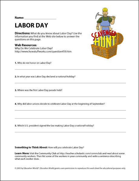 Labor Day Activities For Kids
 Labor Day
