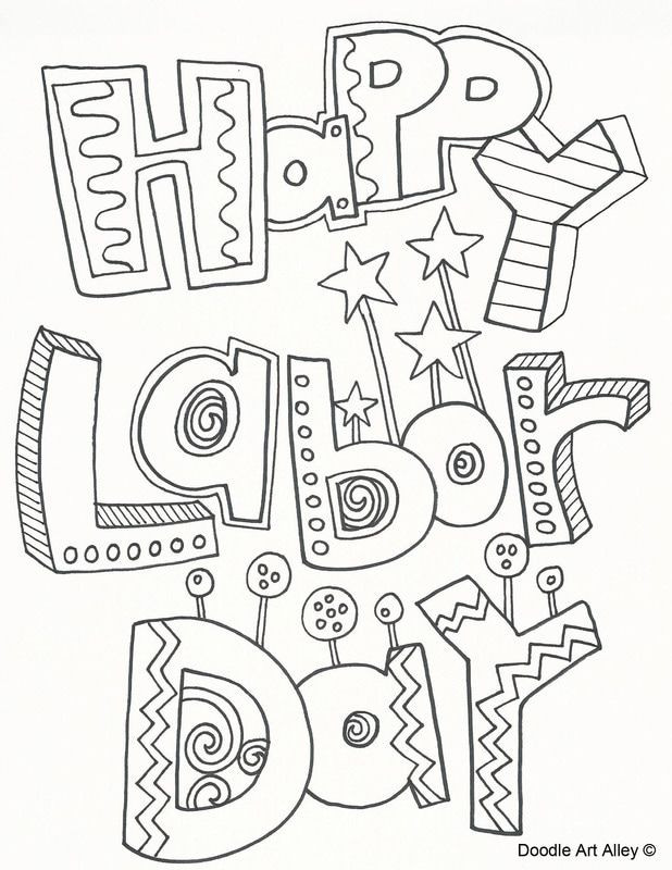 Labor Day Activities For Kids
 Labor Day coloring pages from Doodle Art Alley Print and