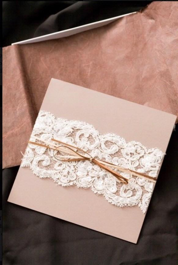 Lace Wedding Invitations DIY
 DIY Lace Wedding Invitation ♥ Cheap Wedding Invitation