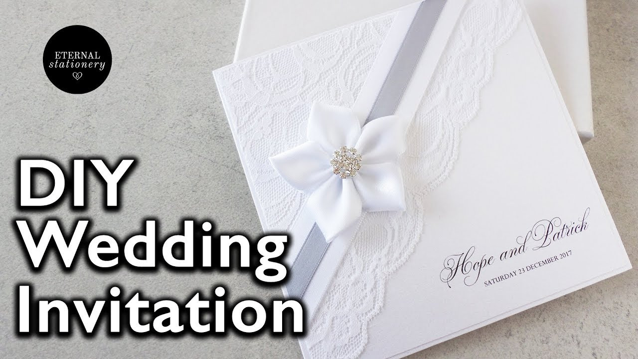 Lace Wedding Invitations DIY
 How to make an elegant lace invitation