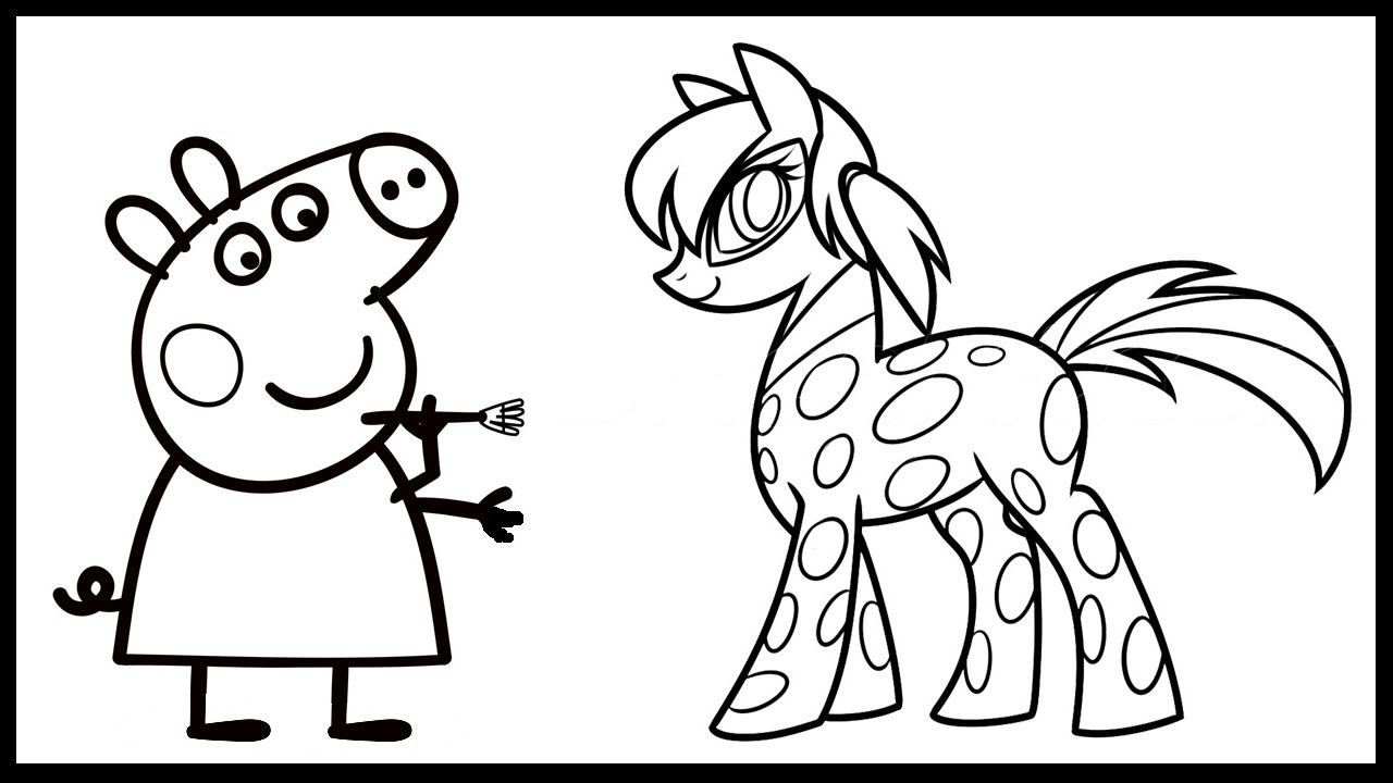 Ladybug Coloring Pages For Kids
 Peppa Pig Paint Miraculous Ladybug Pony Coloring Book