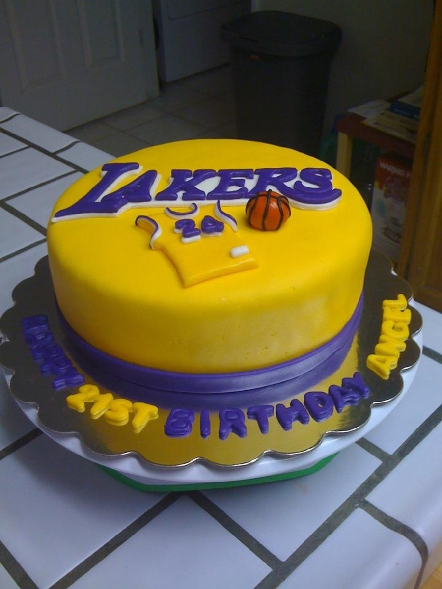 Lakers Birthday Cake
 Lakers 21St Birthday Cake CakeCentral