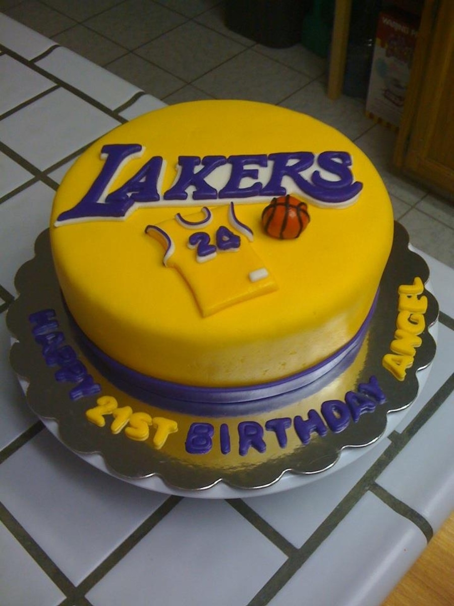 Lakers Birthday Cake
 Lakers 21St Birthday Cake CakeCentral