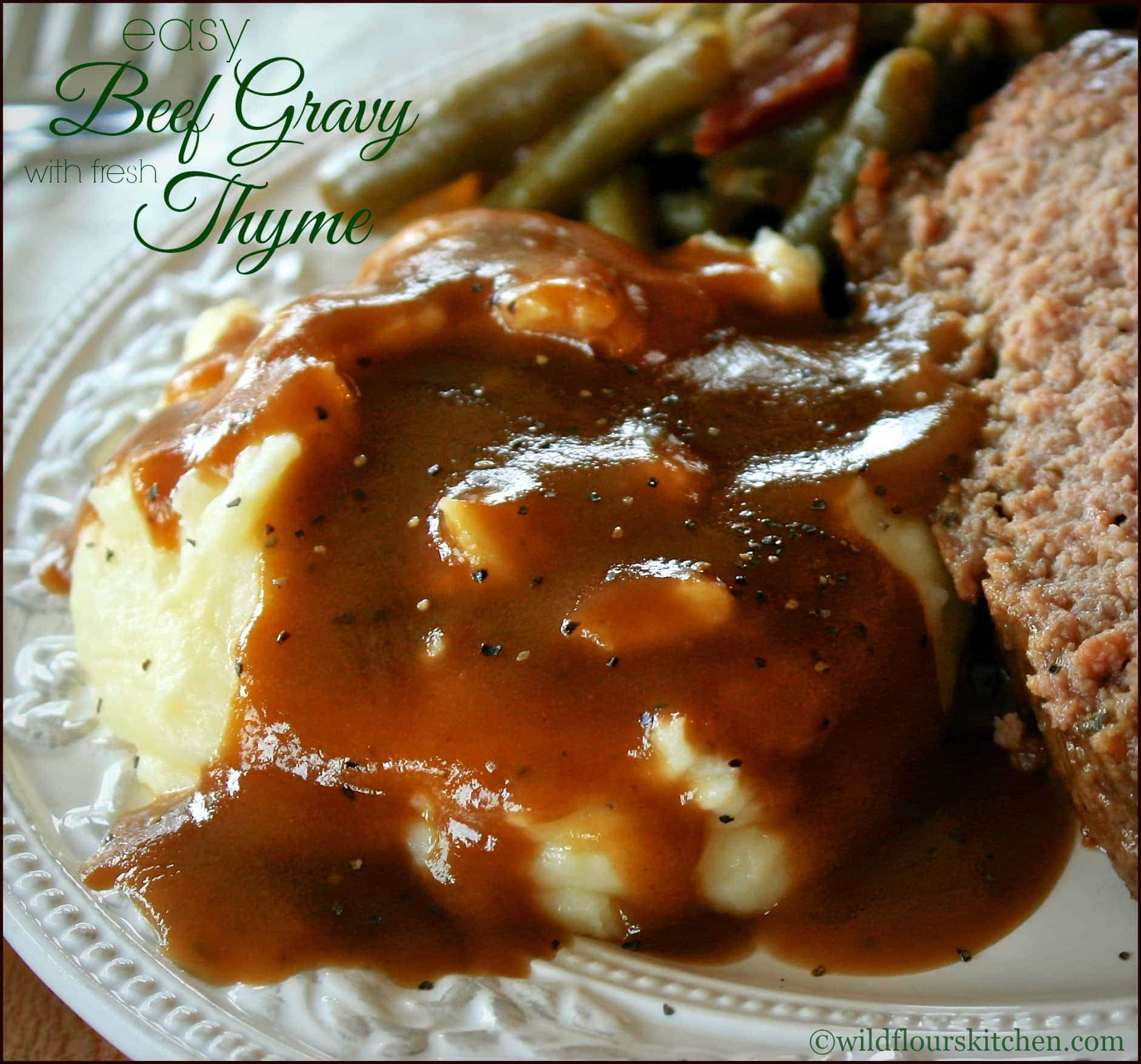 Lamb Gravy Recipe
 Easy Beef Gravy with Fresh Thyme Wildflour s Cottage Kitchen
