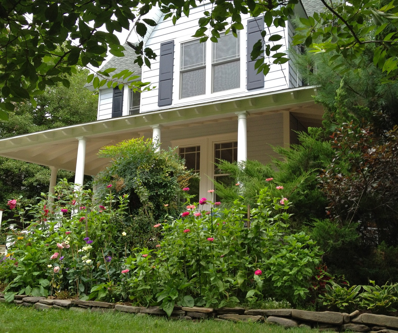 Landscape Around Front Porch
 DIY Front Porch Restoration finally finished