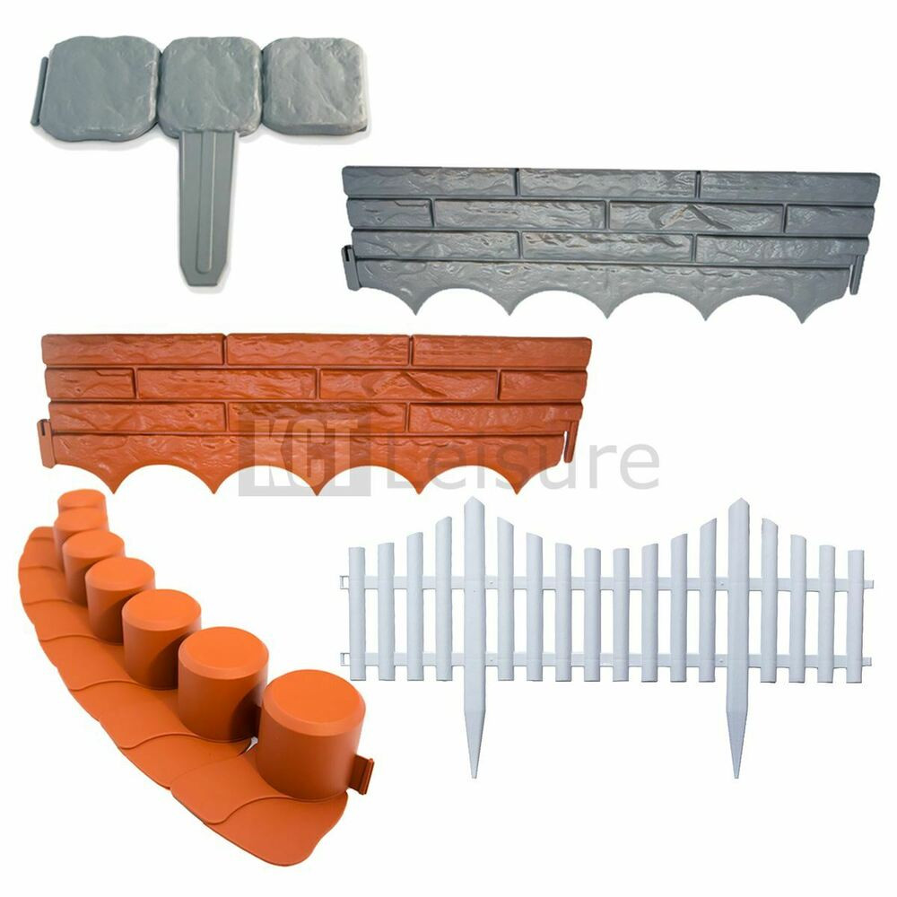 Landscape Fence Edging
 GARDEN BORDER LAWN EDGING FLEXIBLE PLASTIC FLOWER BED