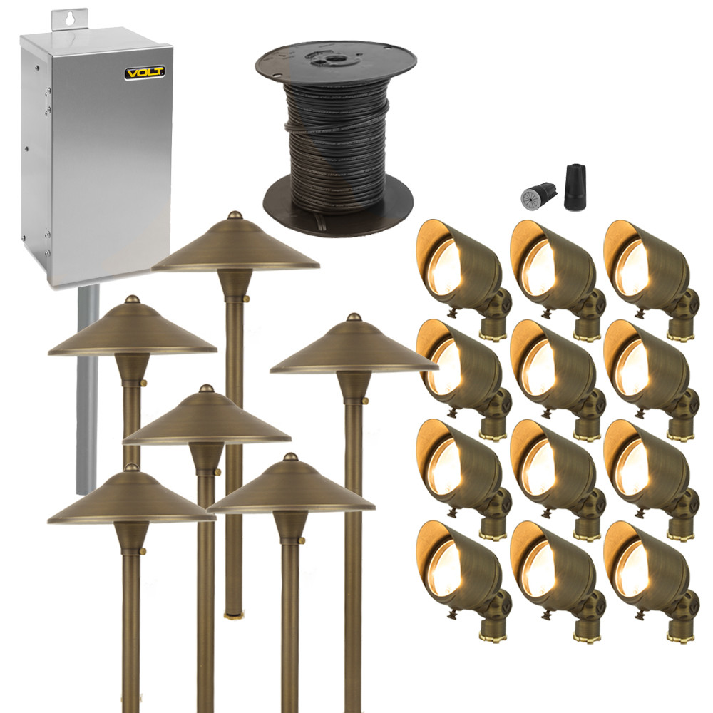 Landscape Lighting Kits
 Brass Lifetime LED Landscape Lighting Kit