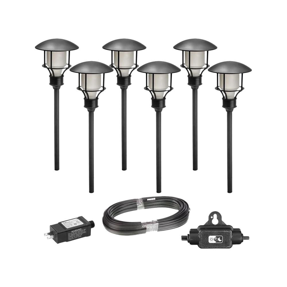 Landscape Lighting Kits
 Hampton Bay Low Voltage Black Outdoor Integrated LED