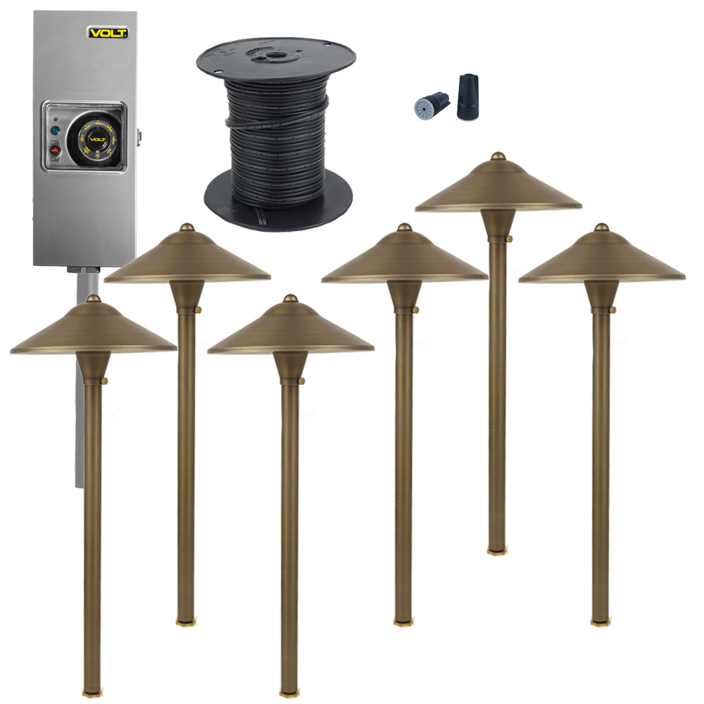 Landscape Lighting Kits
 Brass Lifetime LED Landscape Lighting Kit