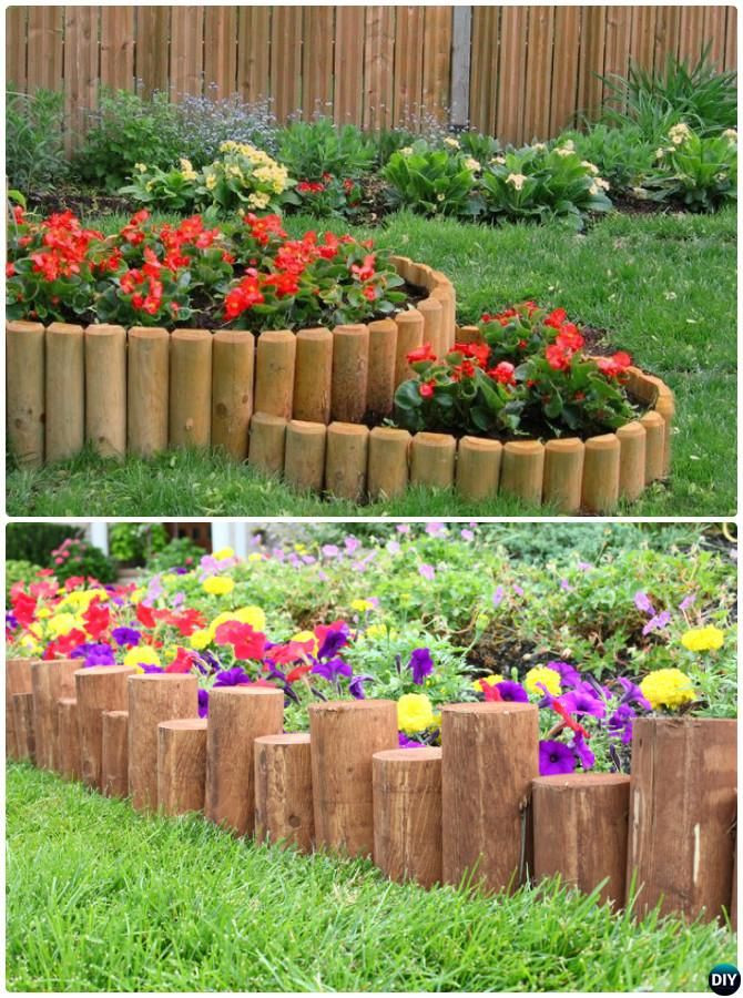 Landscape Timber Flower Bed Designs
 Creative Garden Bed Edging Ideas Projects Instructions