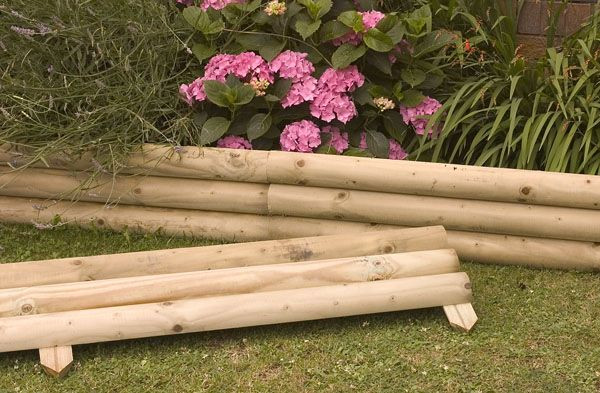 Landscape Timber Flower Bed Designs
 wood edging ideas Gardening backyard