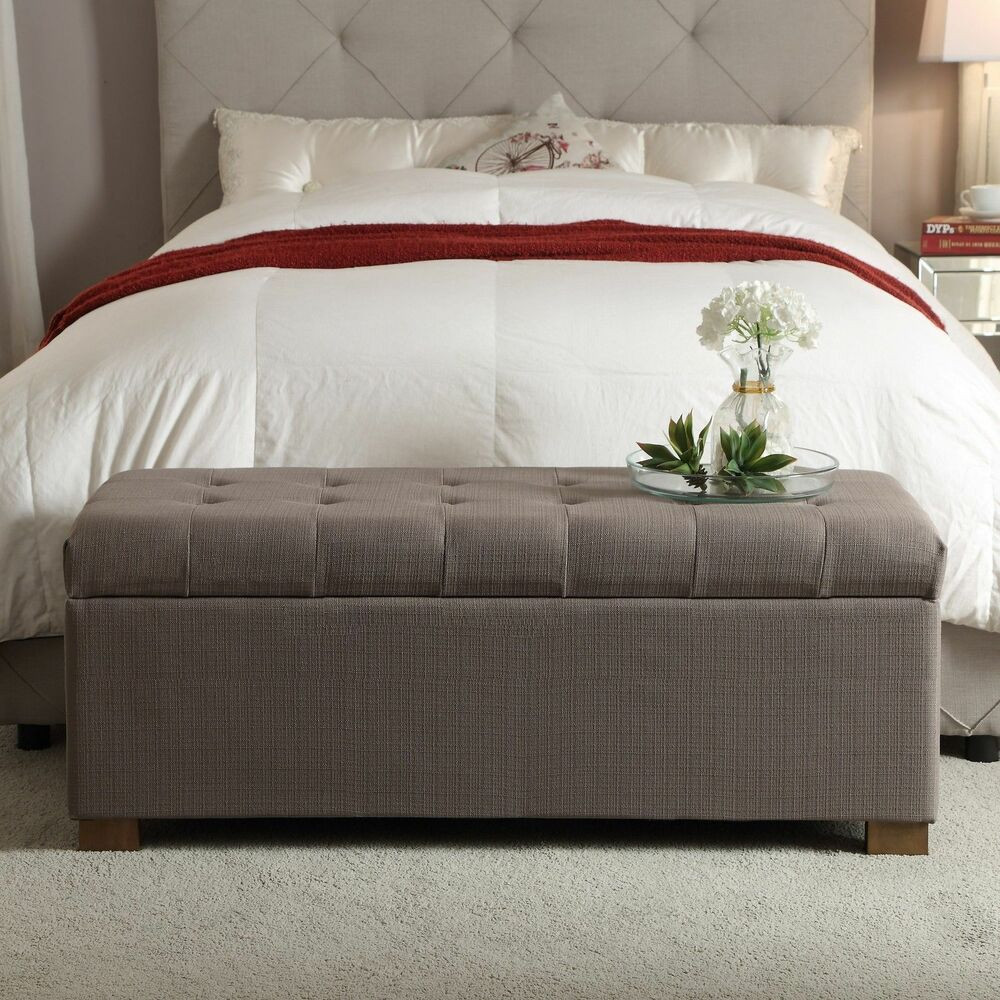 Large Storage Bench
 HomePop Tufted Storage Bench Accent Bed Room Living
