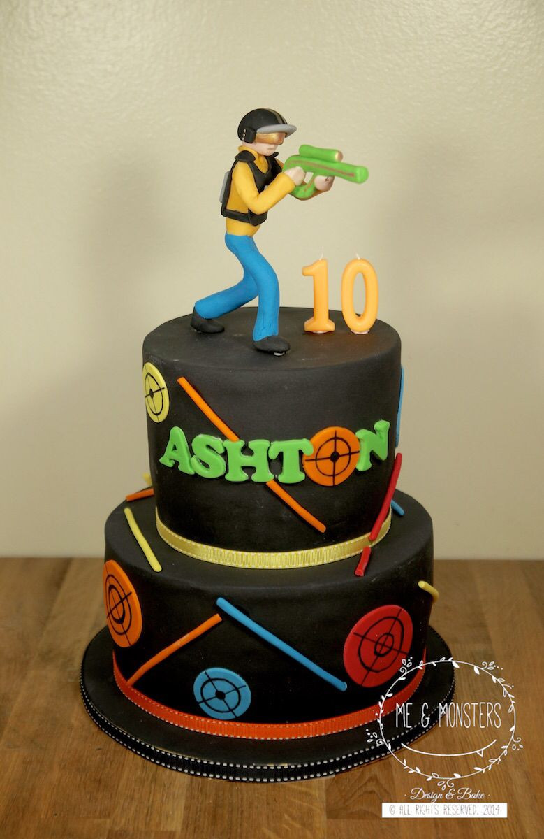 Laser Tag Birthday Cake
 Laser tag theme … PARTY CAKES
