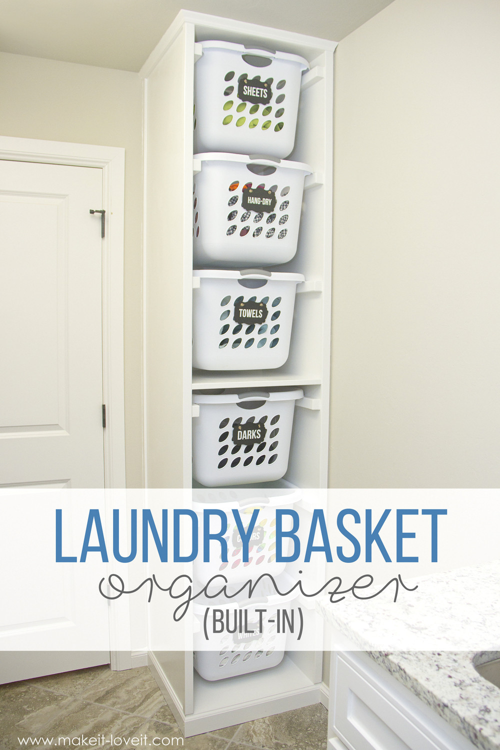 Laundry Basket Organizer DIY
 DIY Laundry Basket Organizer Built In