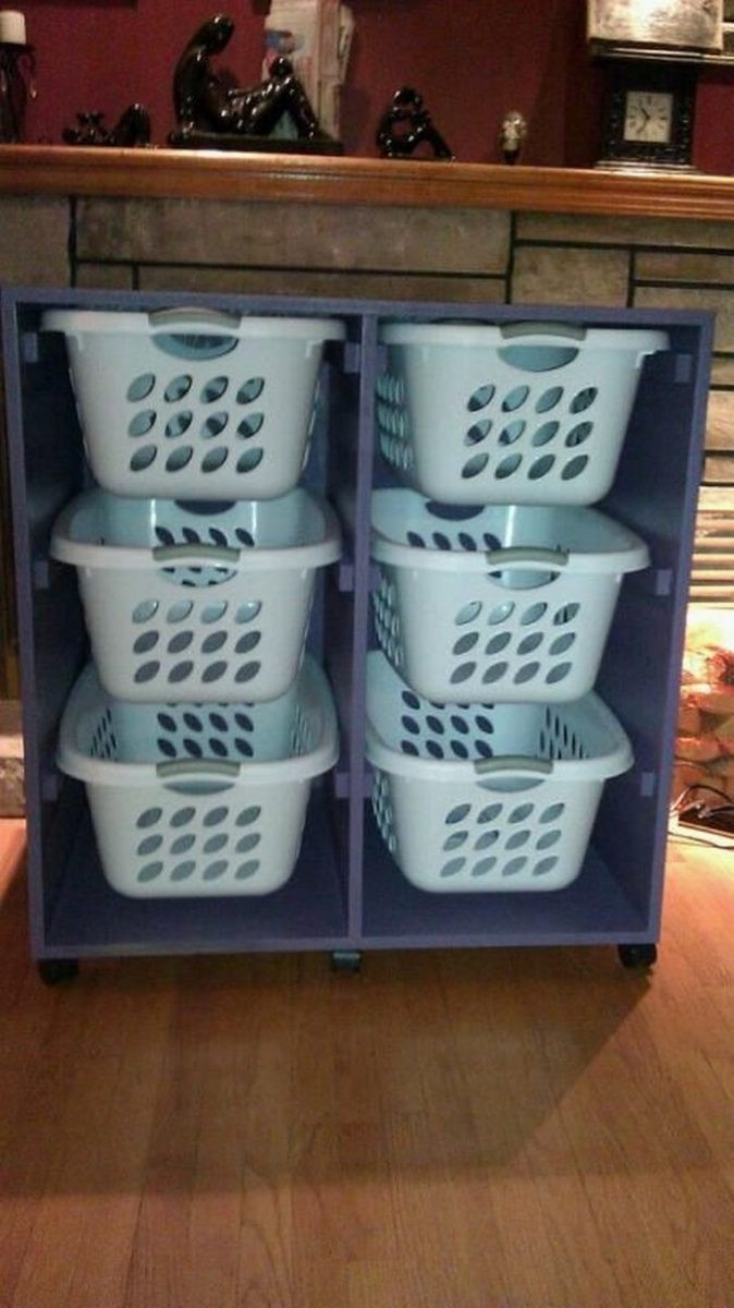 Laundry Basket Organizer DIY
 laundry area by building this easy laundry basket dresser