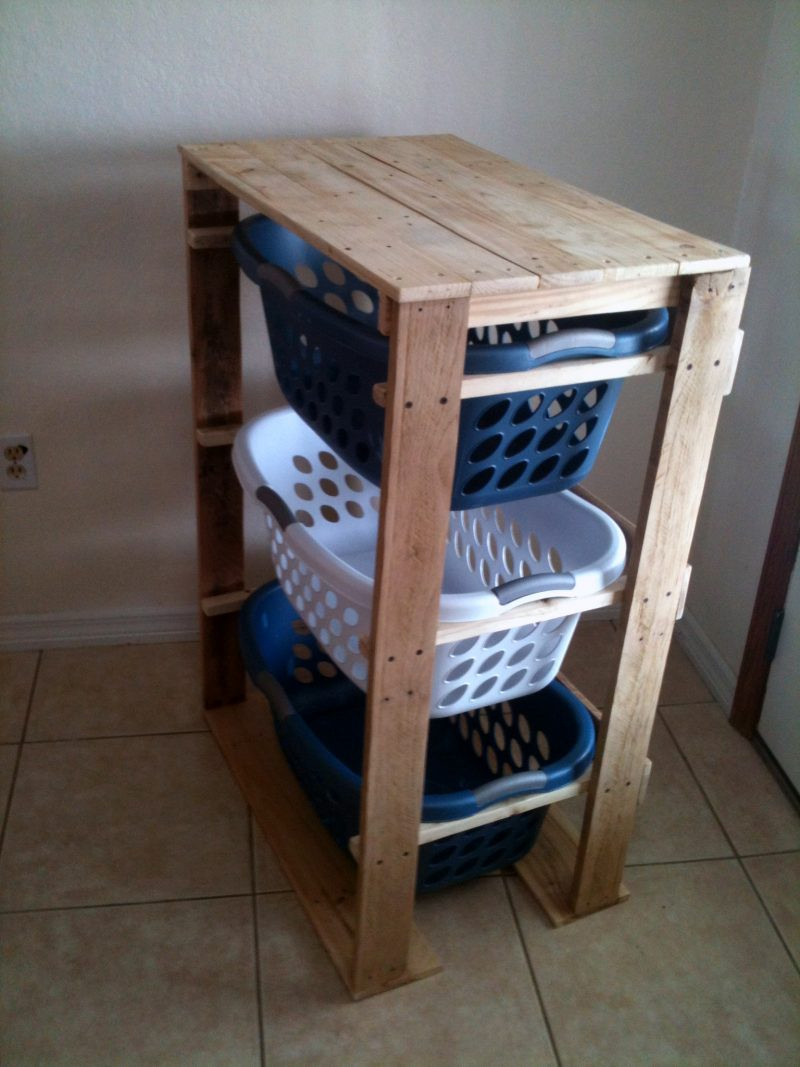 Laundry Basket Organizer DIY
 15 Creative DIY Pallet Storage Ideas
