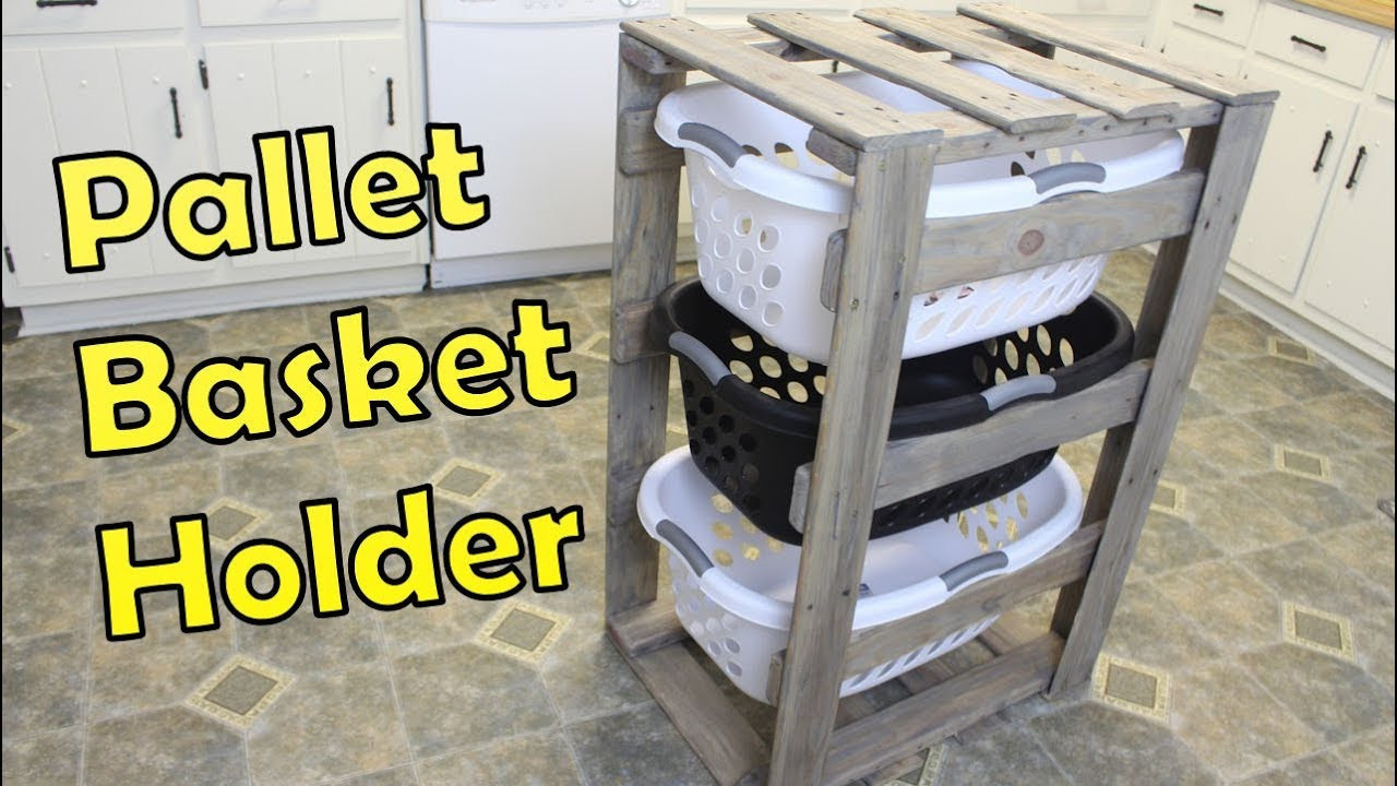 Laundry Basket Organizer DIY
 DIY Laundry Basket Holder Organizer Pallet Projects